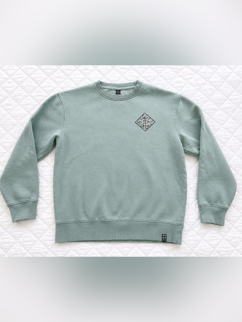 Salty Crew Floral Logo Crewneck Sweatshirt Seafoam Green Small